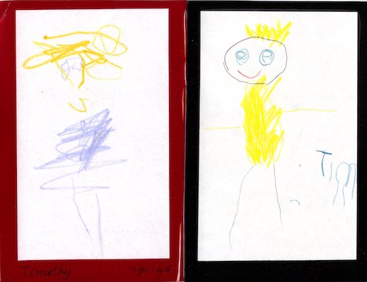 Tim "Self-portraits" before and after 07-08 school year