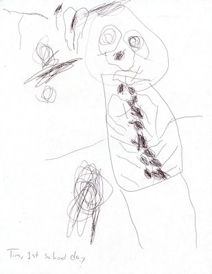 Tim "Self-Portrait in fish shirt", 1st School Day, 2008