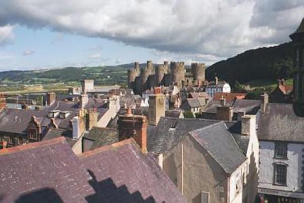 View of Conwy rooftops
