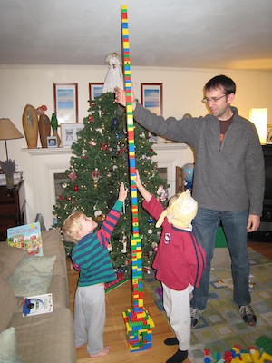 Cole, Tim, Aron and tower (12-14-2008 19:43)