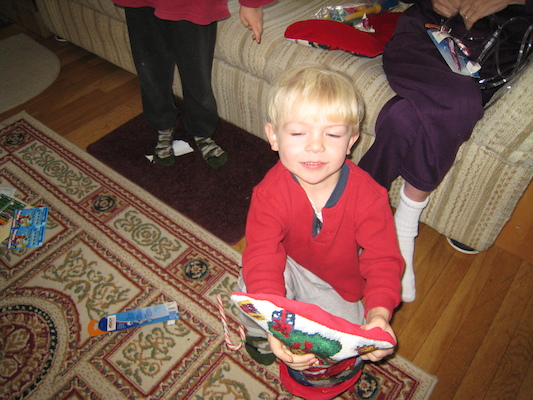 Cole and stocking (12-25-2008 10:57)