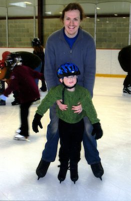 Tim and Ben ice-skating, Dec. 2008 (by Lisa Hurley) (05-06-2009 20:56)