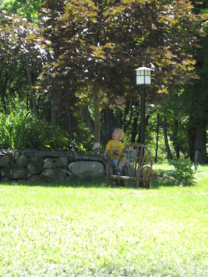 Cole on his thinking rock (06-16-2009 12:46)