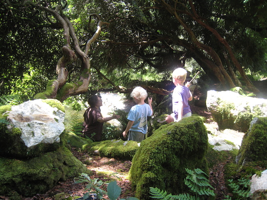Xine, Cole and Tim descend into the grotto (07-12-2009 06:29)