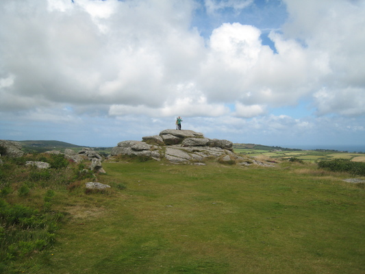 Tim and Cole on top of Trencrom (07-15-2009 11:40)
