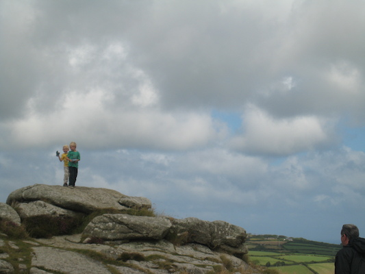 Tim and Cole on top of Trencrom (07-15-2009 11:40)