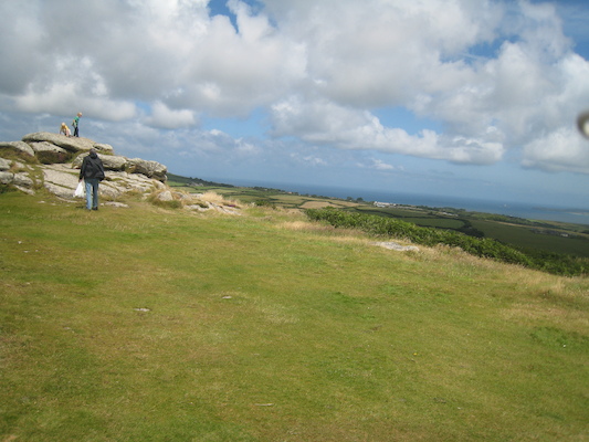 Tim and Cole on top of Trencrom (07-15-2009 11:40)