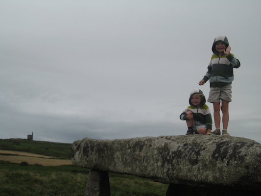 Boys on Lanyon Quoit (07-18-2009 08:50)