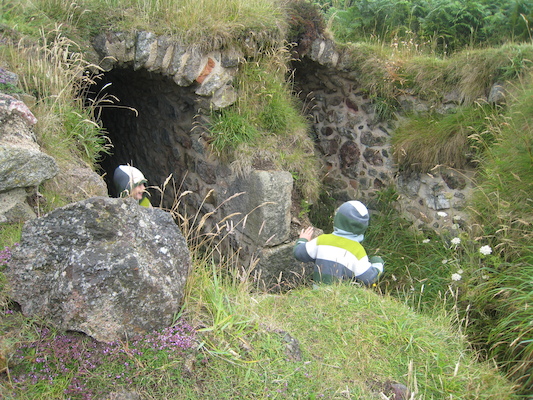 Cole and Tim in the Calciner labyrinth (07-18-2009 09:18)