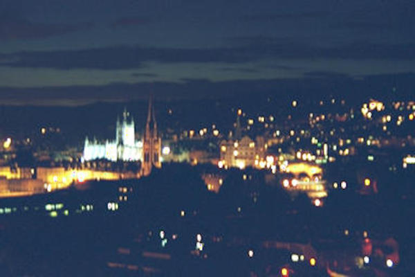 Bath at night