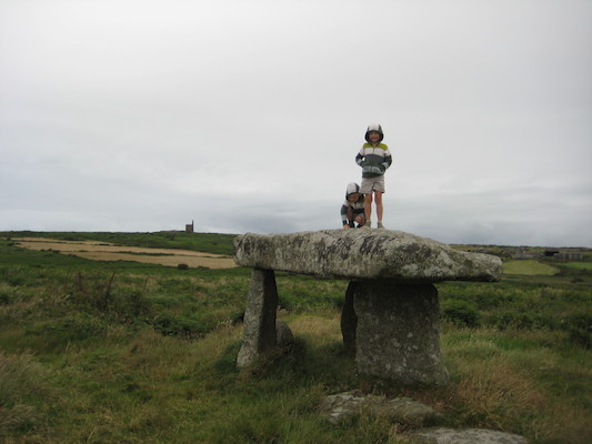 Cole and Tim on Lanyon Quoit (07-18-2009 09:51)