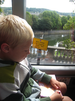 Tim on a double decker bus (07-20-2009 09:26)