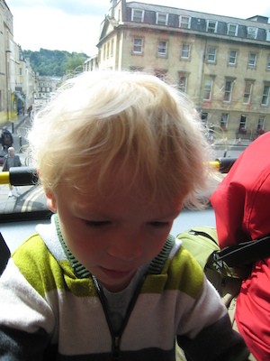 Cole on a double decker bus (07-20-2009 09:52)