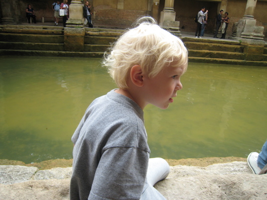 Cole at the Roman baths (07-20-2009 12:17)