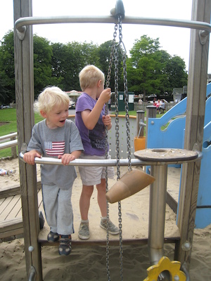 Tim and Cole at the playground (07-20-2009 14:49)