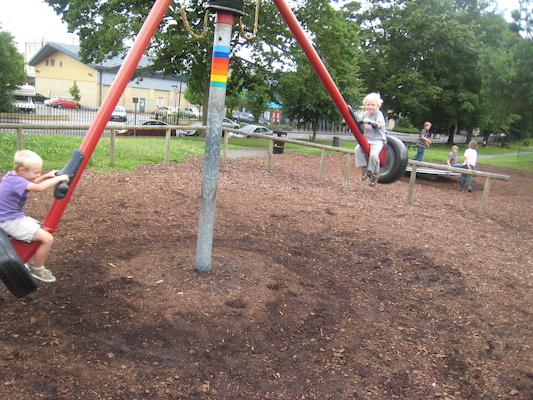 Cole and Tim on the spinning see-saw (07-20-2009 15:17)