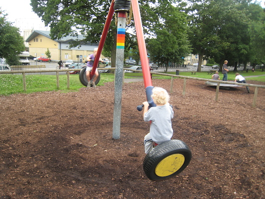 Cole and Tim on the spinning see-saw (07-20-2009 15:17)