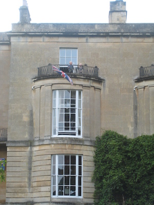 Tim and Cole on the Bailbrook Lodge balcony (07-21-2009 18:36)