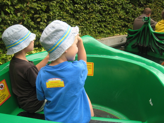 Tim and Cole at the Legoland enchanted forest (07-22-2009 14:36)