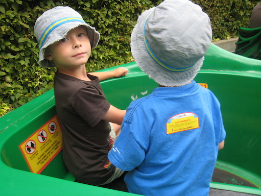 Tim and Cole at the Legoland enchanted forest (07-22-2009 14:37)