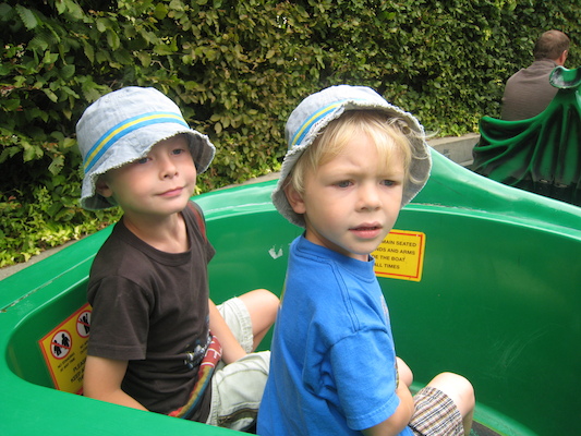 Tim and Cole at the Legoland enchanted forest (07-22-2009 14:37)