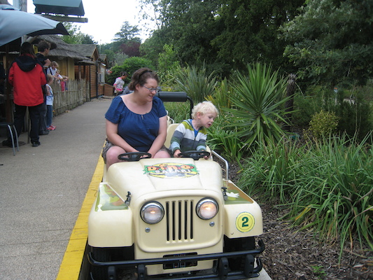 Xine and Cole driving at Legoland (07-22-2009 15:42)