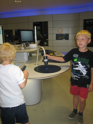 Cole and Tim investigating at the natural history museum (07-24-2009 11:01)