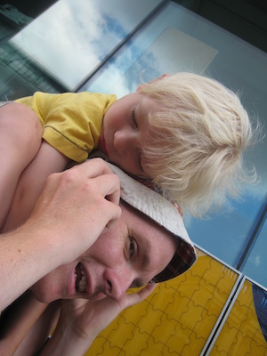 Cole asleep on Ben's shoulders (07-25-2009 14:24)