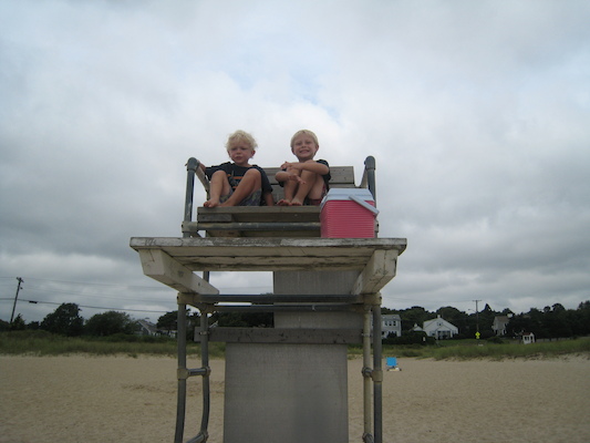 Cole and Tim lifeguarding (08-12-2009 10:34)