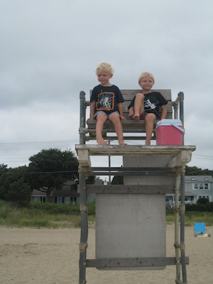 Cole and Tim lifeguarding (08-12-2009 10:34)