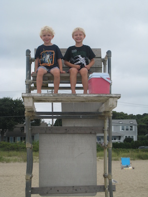Cole and Tim lifeguarding (08-12-2009 10:34)
