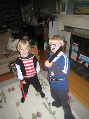 Cole and Tim in ITLA Pirate Day finery (09-19-2009 07:13)