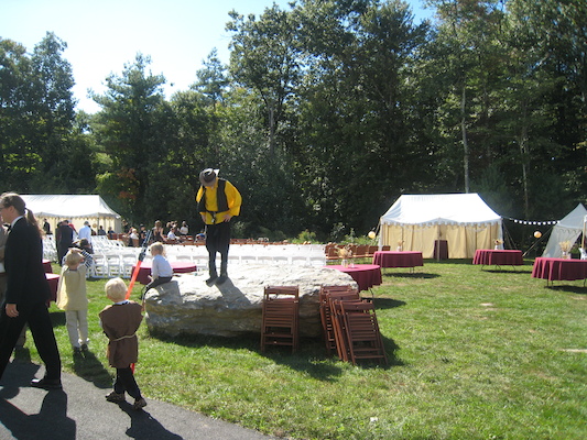 Tim and Cole admiring the rock (09-19-2009 13:45)