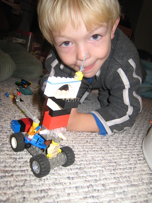 Cole with Lego Ahan, Brian and Tim (10-15-2009 16:11)