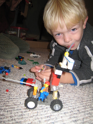 Cole with Lego Ahan, Brian and Tim (10-15-2009 16:12)