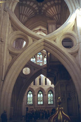 Inside Wells cathedral