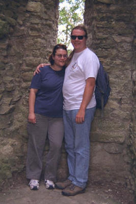 Xine and Ben in Hungerford castle