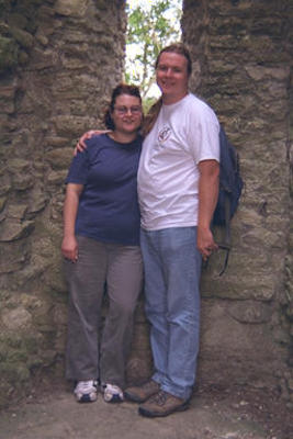 Xine and Ben in Hungerford castle