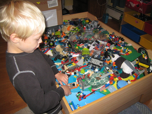 Tim and Cole's turtle and panda care station (10-27-2009 07:27)