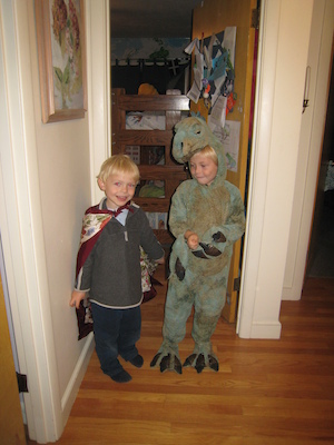 Dino Tim and Caped Cole (10-27-2009 16:36)