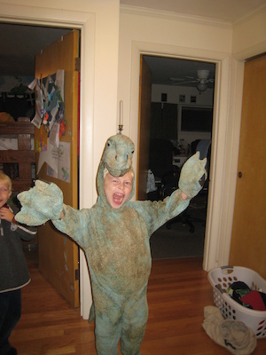 Dino Tim and Caped Cole (10-27-2009 16:36)