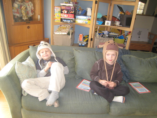 Tim seal and Cole moose hat (11-15-2009 14:45)