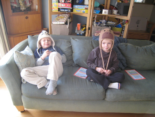 Tim seal and Cole moose hat (11-15-2009 14:45)