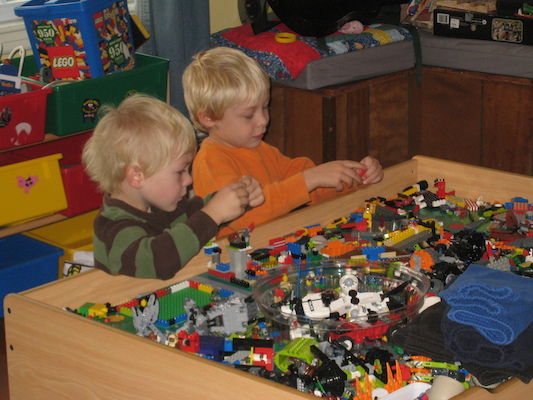Cole and Tim building with Lego (11-30-2009 08:22)