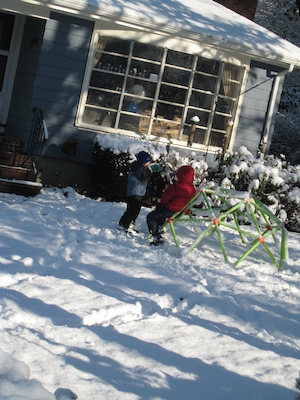 Tim and Cole in the snow (12-06-2009 09:59)
