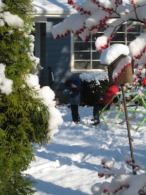 Tim and Cole in the snow (12-06-2009 10:00)