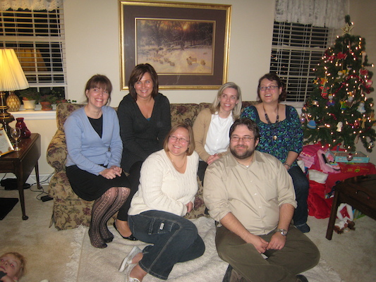 Cole, Kathy, Jen, Jacqui, Amy, Juj and Xine (12-25-2009 19:55)