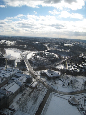 View from the top of the Cathedral of Learning (12-29-2009 10:42)