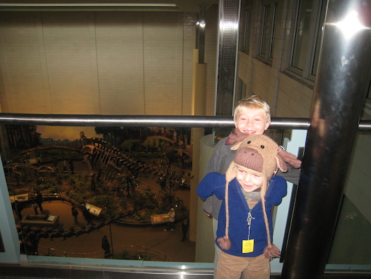 Cole and Tim above the dinosaur room (12-30-2009 13:36)