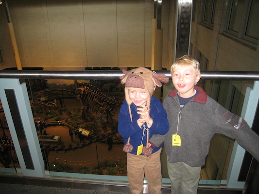 Cole and Tim above the dinosaur room (12-30-2009 13:36)